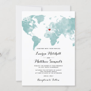 Invitación a la boda de viaje de destino