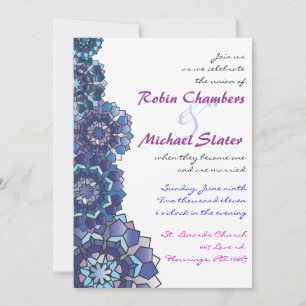 Invitación a la boda de vidrio manchado