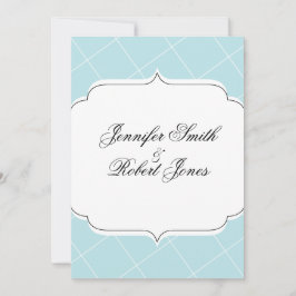 Invitación a la boda de vieiras con diamantes azul