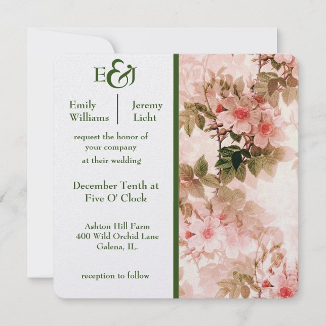 Invitación a la boda de viejos Rosas (Anverso)