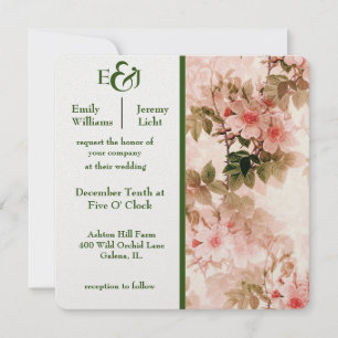 Invitación a la boda de viejos Rosas