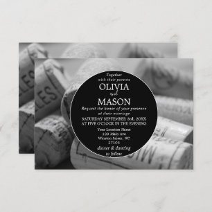 Invitación a la boda de viñas con temática de vino