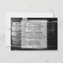 Invitación a la boda de viñas con temática de vino