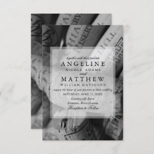 Invitación a la boda de viñas con temática de vino