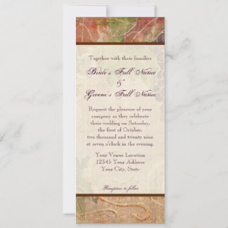 Invitación a la boda de viñas de uva de edad avanz