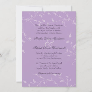 Invitación a la boda de vines blandos