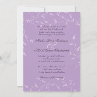 Invitación a la boda de vines blandos