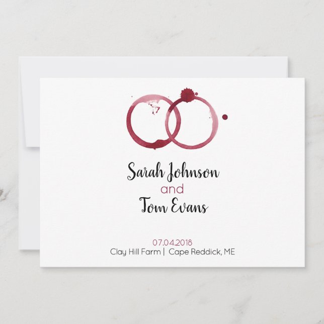 Invitación a la boda de vino (Anverso)