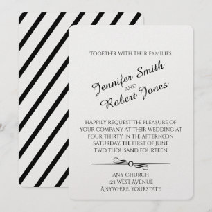 Invitación a la Boda de Vino Elegante en Blanco y 