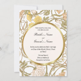 Invitación a la boda de vinos florales