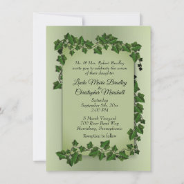 Invitación a la boda de vinos verdes de oliva