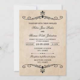 Invitación a la boda de Vintage