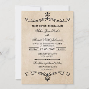 Invitación a la boda de Vintage