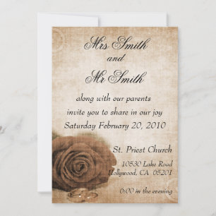 Invitación a la boda de Vintage