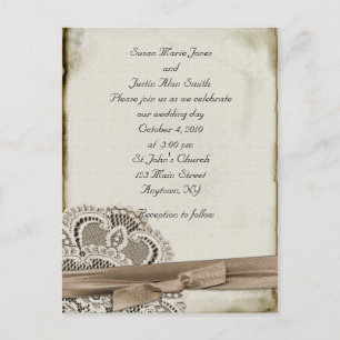 Invitación a la boda de Vintage