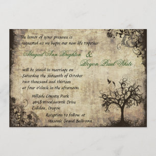 Invitación a la boda de Vintage