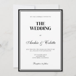 Invitación a la boda de Vintage de Luxury Old Mone