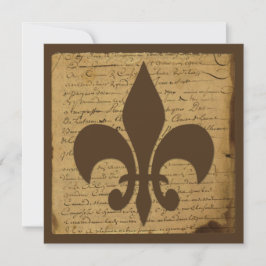 Invitación a la boda de Vintage Fleur de Lis