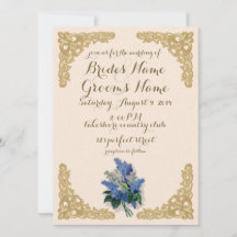 Invitación a la boda de Vintage Lilacs