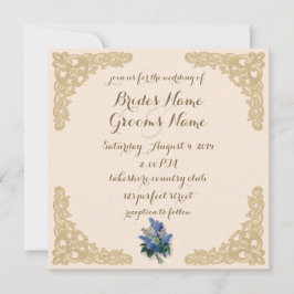 Invitación a la boda de Vintage Lilacs