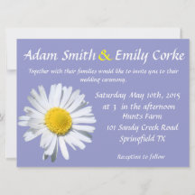 Invitación a la boda de Violet Tulip Daisy