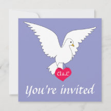 Invitación a la boda de Violet Tulip Dove