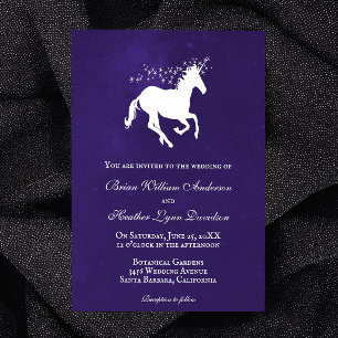 Invitación a la boda de Violet Unicorn