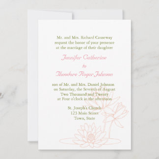 Invitación a la boda de Water Lily