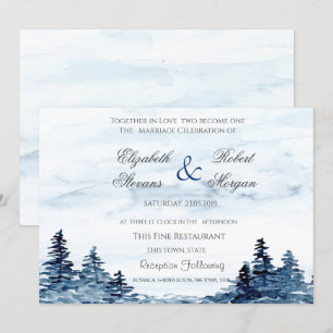 Invitación a la boda de Watercolor Woodland