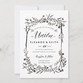 Invitación a la boda de Watercolor Woodland - Unió