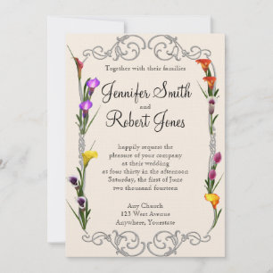 Invitación a la boda de West Calla Lily Posh