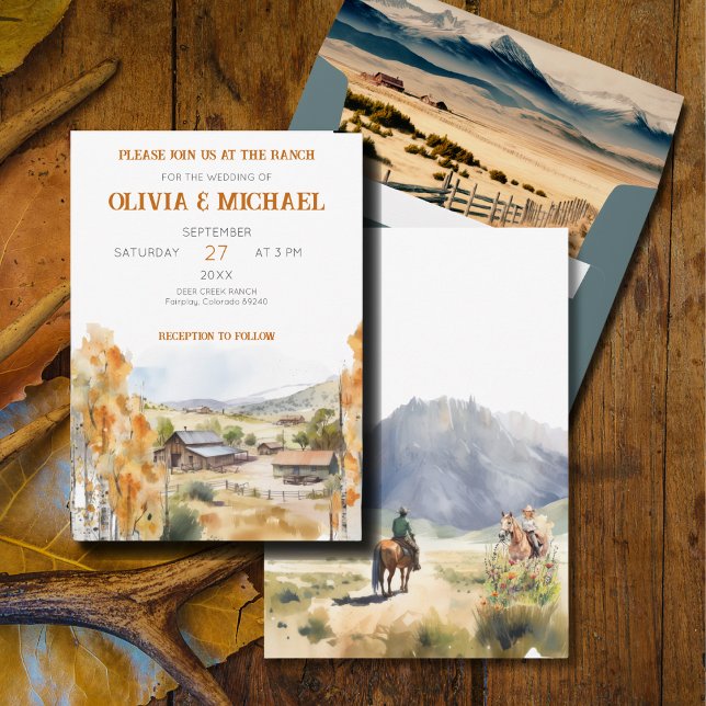 Invitación a la boda de Western Ranch (Subido por el creador)