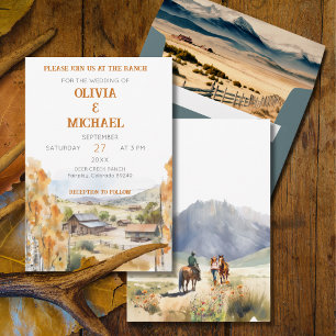 Invitación a la boda de Western Ranch
