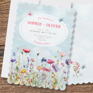 Invitación a la boda de Whimsical Wildflowers