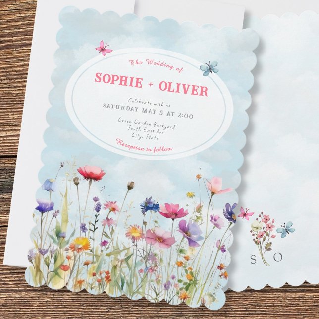 Invitación a la boda de Whimsical Wildflowers (Subido por el creador)
