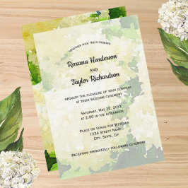 Invitación a la boda de White Annabelle Hydrangeas