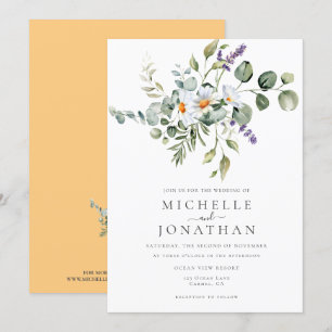 Invitación a la boda de White Daisies