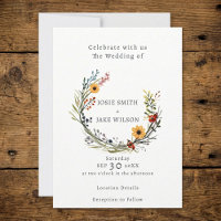 Invitación a la boda de Wildflower boda