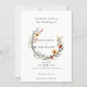 Invitación a la boda de Wildflower boda
