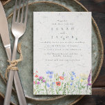 Invitación a la boda de Wildflower Boho Garden<br><div class="desc">Esta Invitación a la Boda Jardín de Flores Silvestres es la elección perfecta para parejas que buscan un toque romántico y caprichoso a su gran día. El delicado diseño floral está inspirado en las flores silvestres en flor, creando un ambiente hermoso y orgánico. El estilo boho le da un toque...</div>