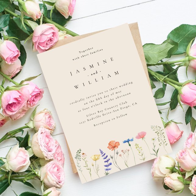 Invitación a la boda de Wildflower Boho Garden (Subido por el creador)