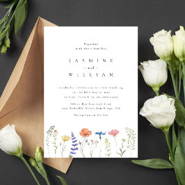 Invitación a la boda de Wildflower Boho Garden