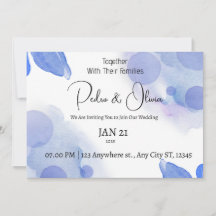 Invitación a la boda de Wildflower Periwinkle