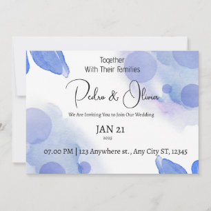 Invitación a la boda de Wildflower Periwinkle