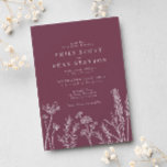 Invitación a la boda de Wildflower Periwinkle<br><div class="desc">Invitación a la boda de Wildflower Periwinkle</div>