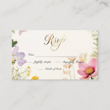 Invitación a la boda de Wildflowers RSVP