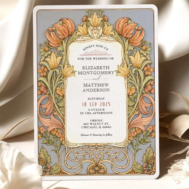 Invitación a la boda de William Morris (Subido por el creador)