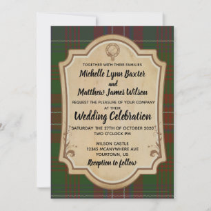 Invitación a la boda de Wilson Tartan