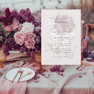 Invitación a la boda de Winter Burgundy Hydrangeas