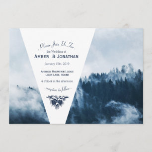 Invitación a la boda de Winter Mountain Pines